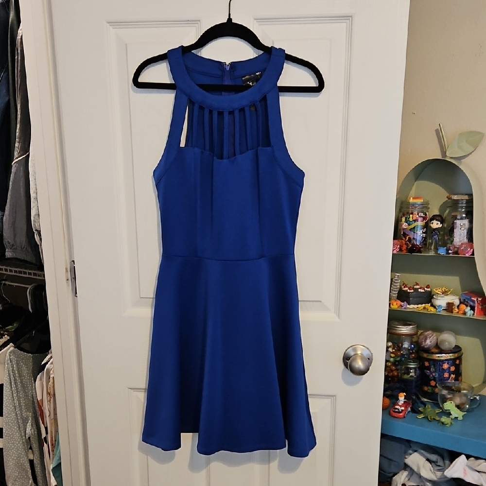 Trixxi Royal Blue Sleeveless Mini Dress